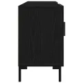 Meuble TV  Noir Chêne 150x30x50 cm Bois d'ingénierie