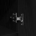 Meuble TV  Noir Chêne 150x30x50 cm Bois d'ingénierie