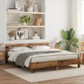 Cadre de lit en pin Bois ancien Bois de pin massif 180 x 200 cm