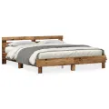 Cadre de lit en pin Bois ancien Bois de pin massif 180 x 200 cm