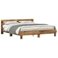 Cadre de lit en pin Bois ancien Bois de pin massif 180 x 200 cm