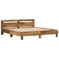 Cadre de lit en pin Bois ancien Bois de pin massif 180 x 200 cm