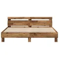 Cadre de lit en pin Bois ancien Bois de pin massif 180 x 200 cm