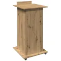 Podium avec Roues en Chêne Artisan en Bois d'Ingénierie