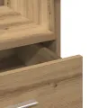 Podium avec Roues en Chêne Artisan en Bois d'Ingénierie