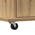 Podium avec Roues en Chêne Artisan en Bois d'Ingénierie