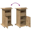 Podium avec Roues en Chêne Artisan en Bois d'Ingénierie