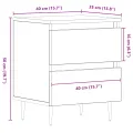 Armoires de chevet  2 pcs Bois ancien 40x35x50 cm Bois reconstitué
