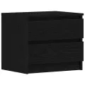 Table de chevet en chêne noir 50x40x43,5 cm en bois d'ingénierie