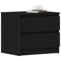 Table de chevet en chêne noir 50x40x43,5 cm en bois d'ingénierie
