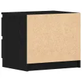 Table de chevet en chêne noir 50x40x43,5 cm en bois d'ingénierie