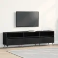 Meuble TV Noir 150x30x44,5 cm en bois d'ingénierie