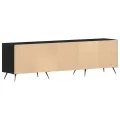 Meuble TV Noir 150x30x44,5 cm en bois d'ingénierie