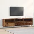 Buffet TV en bois vieilli 150x30x44,5 cm en bois d'ingénierie