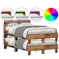 Cadre de lit en bois Naturel Bois massif 120 x 200 cm Durable