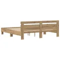 Cadre de Lit en Bois Chêne Artisanal Bois Massif 200 x 200 cm