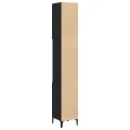 Cabinet de Salle de Bain  Noir Chêne 30x30x190 cm Bois d'ingénierie