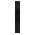 Cabinet de Salle de Bain  Noir Chêne 30x30x190 cm Bois d'ingénierie