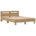 Cadre de lit en bois Chêne artisanal Bois 150 x 200 cm