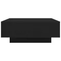 Table basse  avec lumières LED Chêne noir 80x80x31 cm