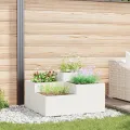 Jardinière  80x80x48 cm Acier Blanc