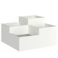 Jardinière  80x80x48 cm Acier Blanc