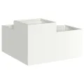 Jardinière  80x80x48 cm Acier Blanc