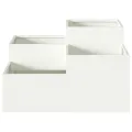 Jardinière  80x80x48 cm Acier Blanc