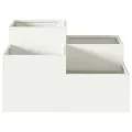 Jardinière  80x80x48 cm Acier Blanc
