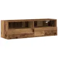 Meuble TV mural  en bois ancien 100x30x30 cm en bois d'ingénierie
