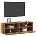 Meuble TV mural  en bois ancien 100x30x30 cm en bois d'ingénierie