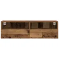 Meuble TV mural  en bois ancien 100x30x30 cm en bois d'ingénierie