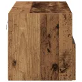 Meuble TV mural  en bois ancien 100x30x30 cm en bois d'ingénierie