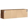 Meuble TV mural  en bois ancien 100x30x30 cm en bois d'ingénierie