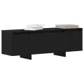 Meuble TV  Noir Chêne 120x30x40,5 cm en bois de génie