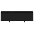 Meuble TV  Noir Chêne 120x30x40,5 cm en bois de génie