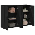 Buffets 2 pcs Chêne noir 60x31x84 cm Bois d'ingénierie