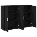 Buffets 2 pcs Chêne noir 60x31x84 cm Bois d'ingénierie