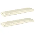 Coussins de palette pour banc 2 pcs Crème 150x40x8 cm Tissu Oxford