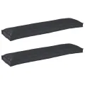 Coussins de palette pour banc 2 pcs Noir 150x40x8 cm Tissu Oxford