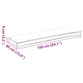 Coussins de palette pour banc 2 pcs Noir 150x40x8 cm Tissu Oxford