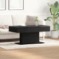Table basse  en bois noir 96x50x45 cm, en bois d'ingénierie