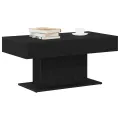 Table basse  en bois noir 96x50x45 cm, en bois d'ingénierie