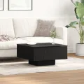 Table basse  en chêne noir 60x60x31,5 cm en bois aggloméré