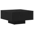 Table basse  en chêne noir 60x60x31,5 cm en bois aggloméré