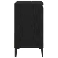 Meuble Sous Évier  Bois Noir 65x33x60 cm Bois d'ingénierie