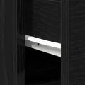 Meuble Sous Évier  Bois Noir 65x33x60 cm Bois d'ingénierie