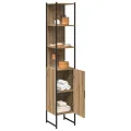 Cabinet de salle de bain  Chêne Artisan 33x33x185,5 cm Bois d'ingénierie