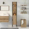 Cabinet de salle de bain  Chêne Artisan 33x33x185,5 cm Bois d'ingénierie