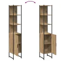 Cabinet de salle de bain  Chêne Artisan 33x33x185,5 cm Bois d'ingénierie